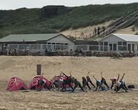 yoga on beach